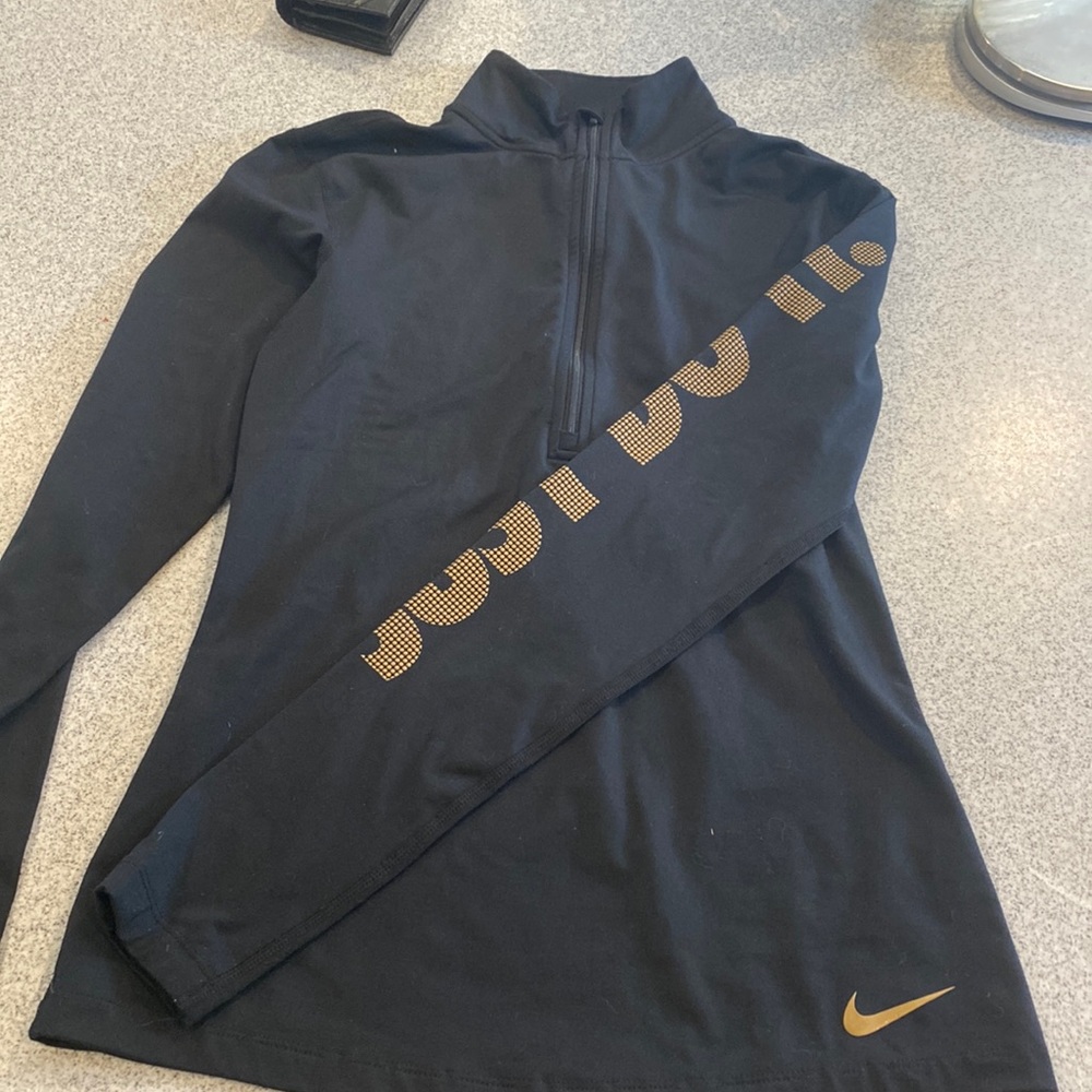 Nike mock turtle neck running tech shirt